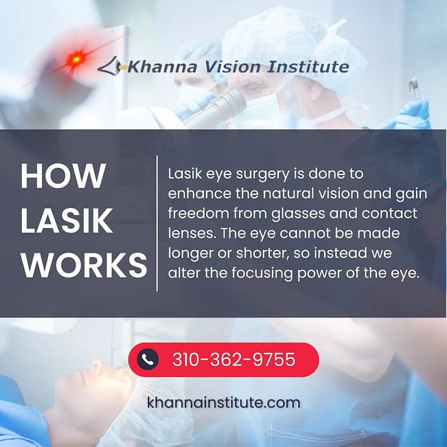LASIK Eye Surgery is done to enhance the natural vision and gain freedom from glasses and/or Contacts